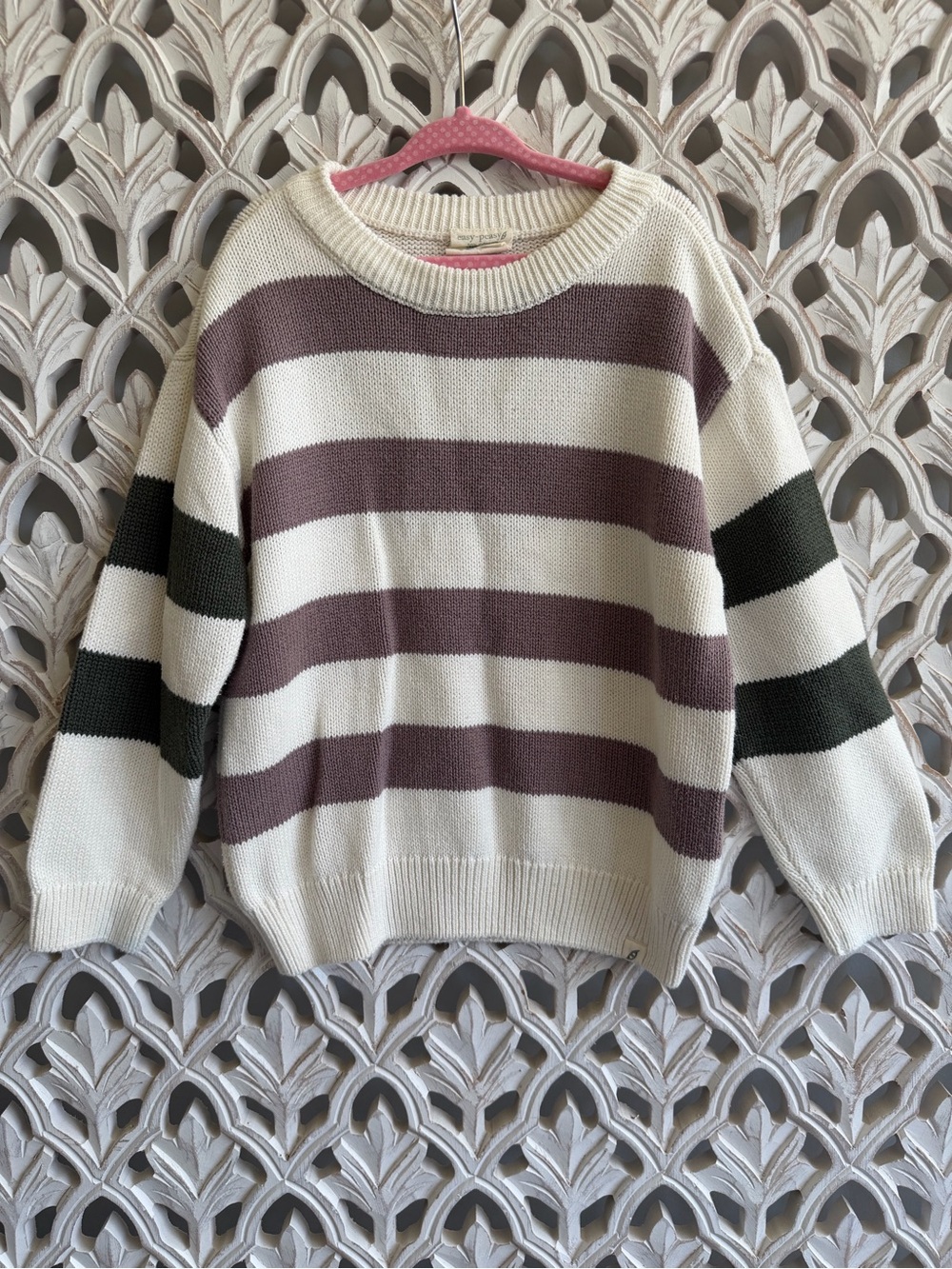 Easy Peasy Kids Striped Knit Sweater 5T